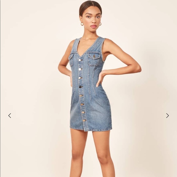 denim dress reformation